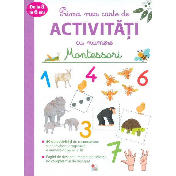 Prima mea carte de activitati cu numere, 3-6 ani