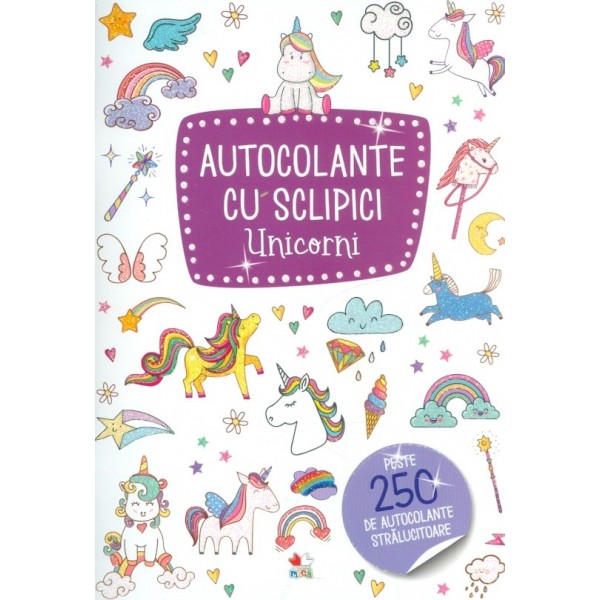 Autocolante cu sclipici - Unicorni