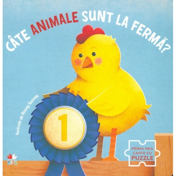 Cate animale sunt la ferma? Prima mea carte cu puzzle
