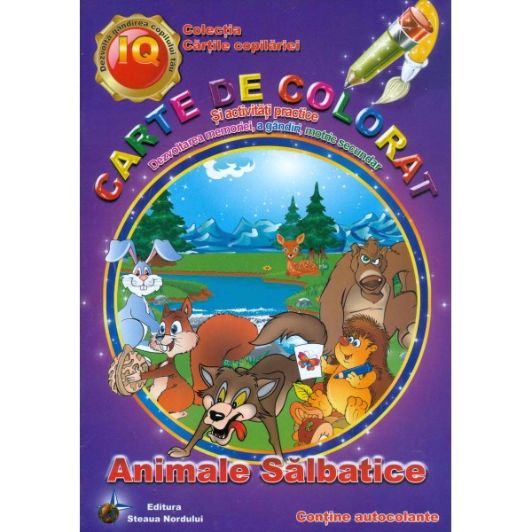 Animale salbatice. Carte de colorat si activitati practice