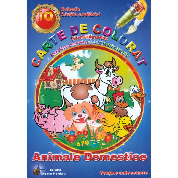 Animale domestice. Carte de colorat si activitati practice
