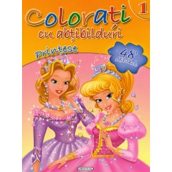 Colortati cu abtibilduri 1 - Printese