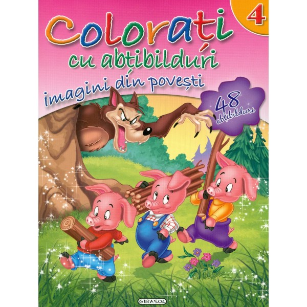 Colorati cu abtibilduri 4 - Imagini din povesti