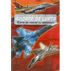 Avioane de lupta. Carte de colorat cu abtibilduri