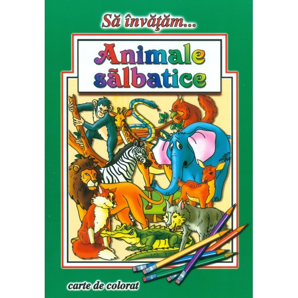 Animale salbatice. Carte de colorat