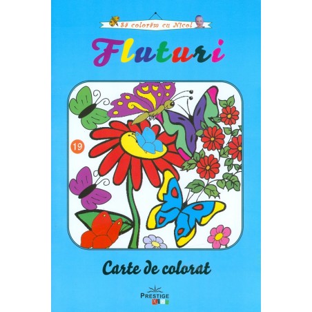 Fluturi - Carte de colorat