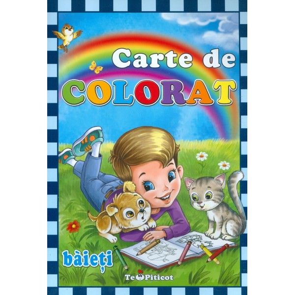Baieti - Carte de colorat