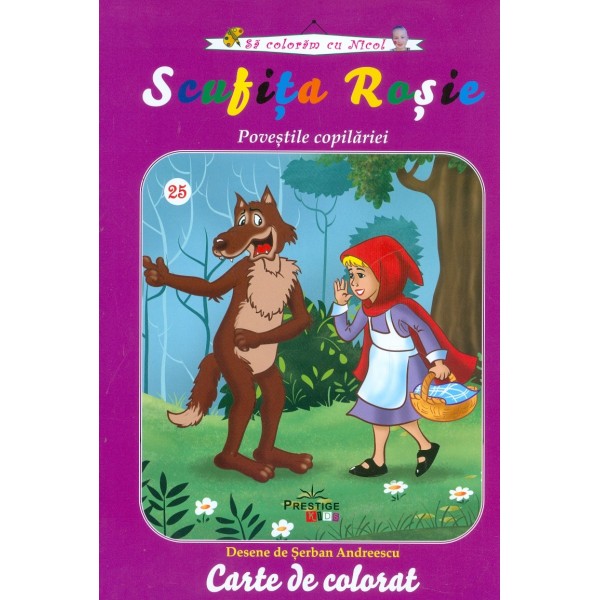 Scufita Rosie. Carte de colorat