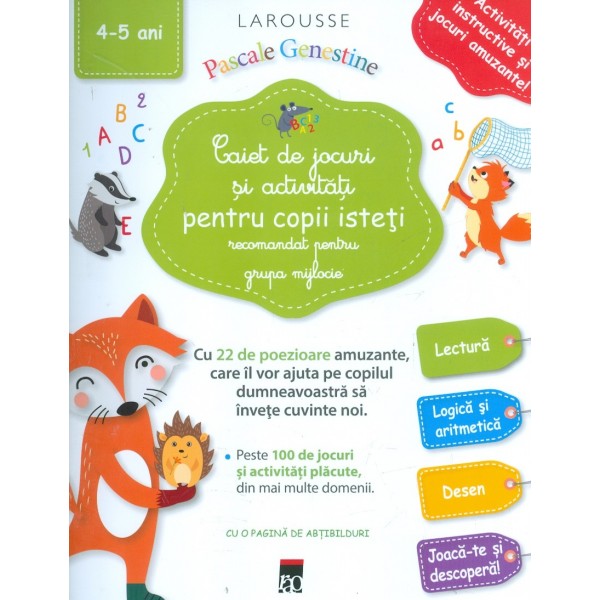 Cu 22 de poezioare amuzante, care il vor ajuta pe copilul dumneavoastra sa invete cuvinte noi. Caiet de jocuri si activitati pen