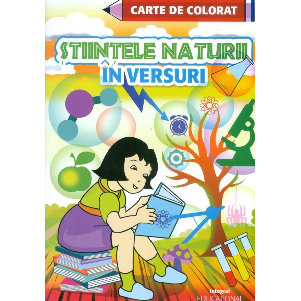 Stiintele naturii in versuri. Carte de colorat