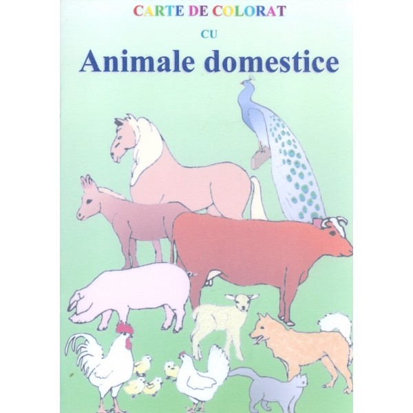 Animale domestice. Carte de colorat
