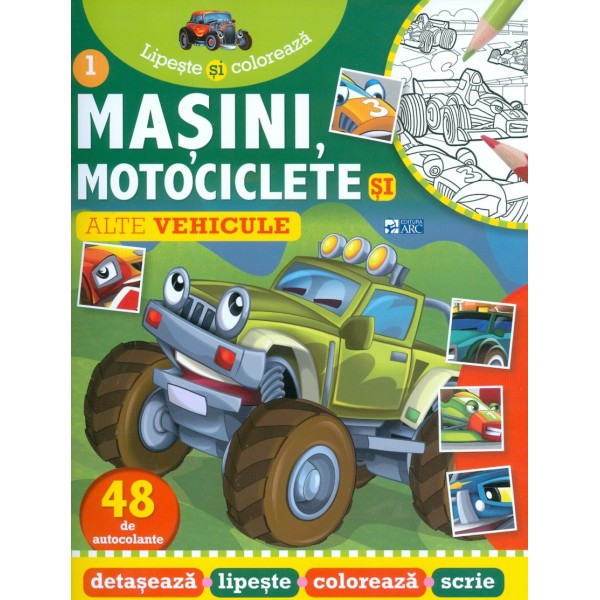 Masini, motociclete si alte vehicule - 48 de autocolante
