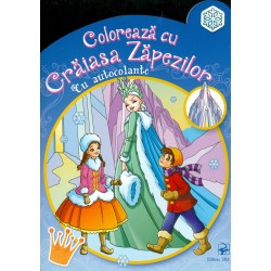 Coloreaza cu Craiasa Zapezii. Cu autocolante