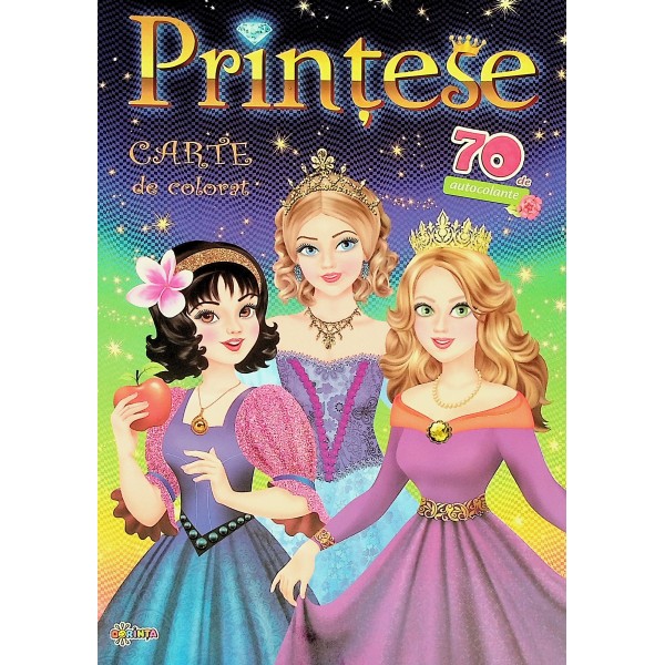 Printese - Carte de colorat, 70 de autocolante