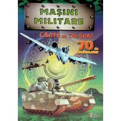 Masini militare. Carte de colorat, 70 de autocolante