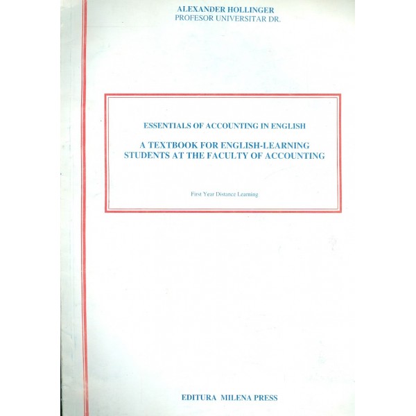 Essentials of Accounting in English. A Textbook for English-Learning Students at the Faculty of Accounting