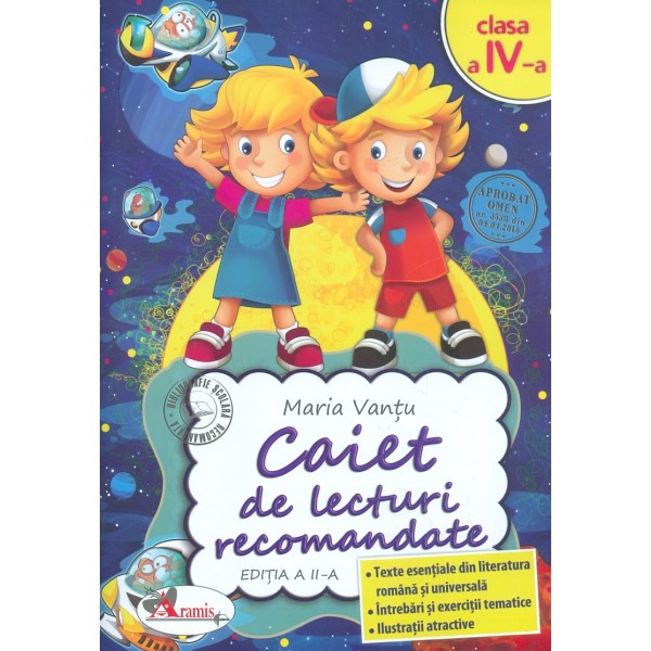 Caiet de lecturi recomandate, clasa a IV-a
