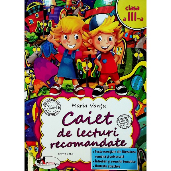 Caiet de lecturi recomandate, clasa a III-a