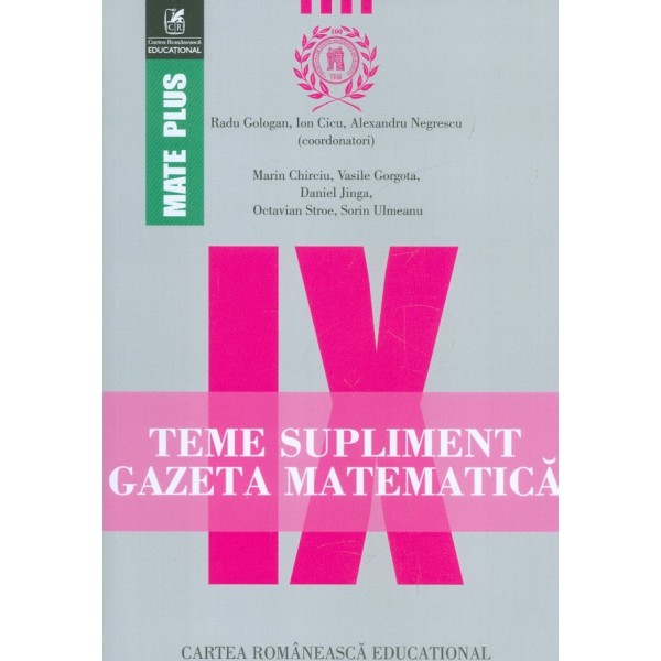 Teme supliment, clasa a IX-a - Gazeta matematica (2011-2016)