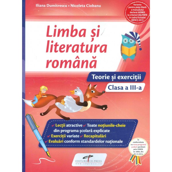 Limba si literatura romana, clasa a III-a - Teorie si exercitii