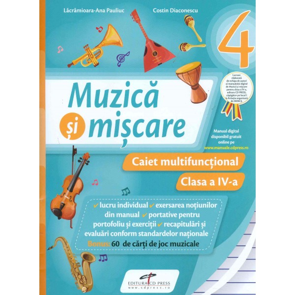 Muzica si miscare, clasa a IV-a. Caiet multifunctional