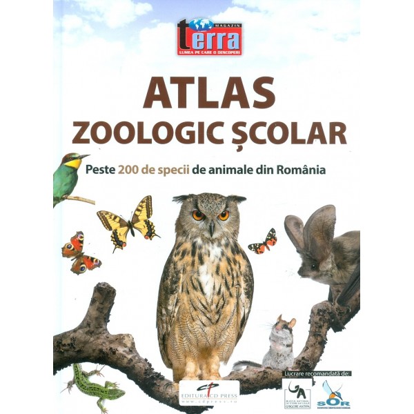 Atlas zoologic scolar. Peste 200 de specii de animale din Romania