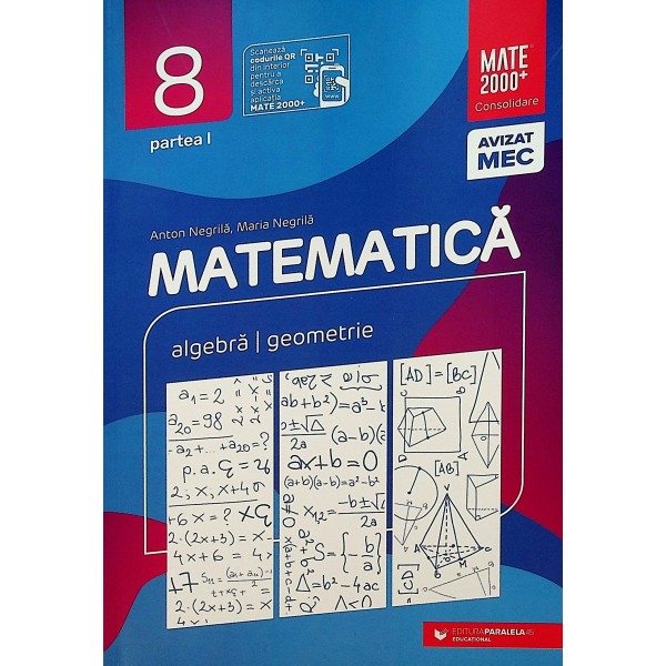 Matematica, clasa a VIII, partea I - Algebra, geometrie