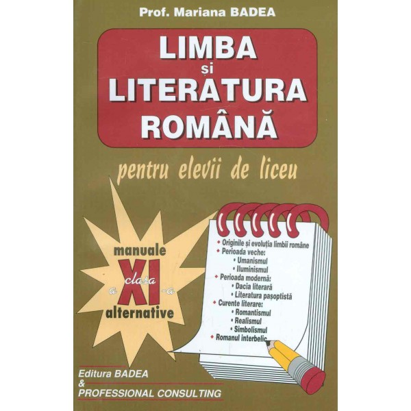Limba si literatura romana, clasa a XI-a