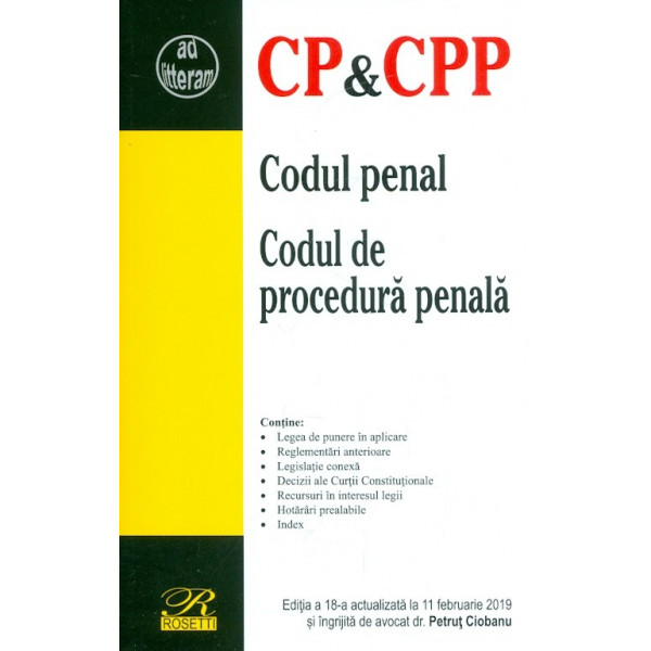 Codul penal. Codul de procedura penala