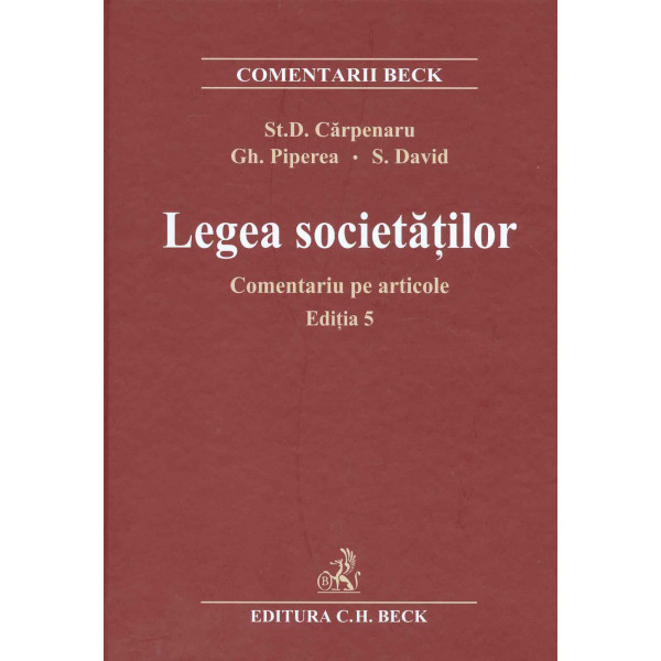 Legea societatilor. Comentariu pe articole
