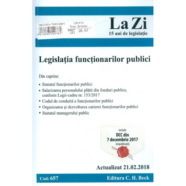 Legea functionarilor publici