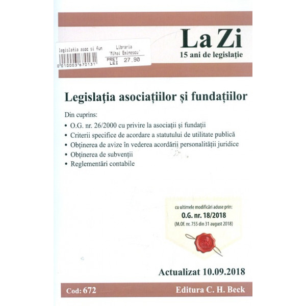 Legislatia asociatiilor si fundatiilor