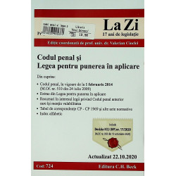 Codul penal si Legea pentru punerea in apluicare