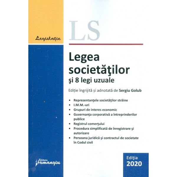 Legea societatilor si 8 legi uzuale