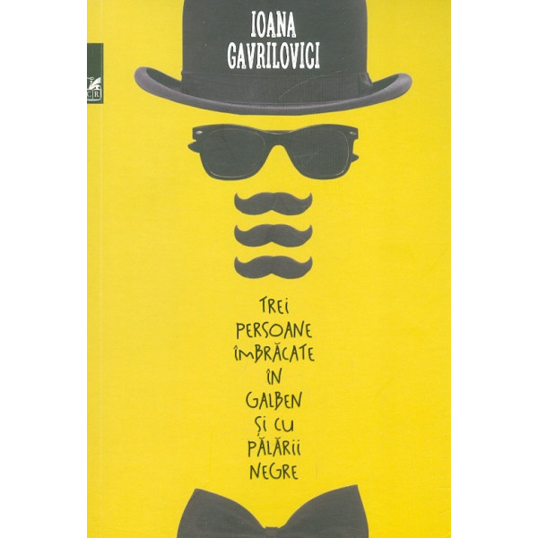 Trei personaje imbracate in galben si cu palarii negre