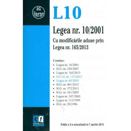 Legea nr. 10/2001 cu...