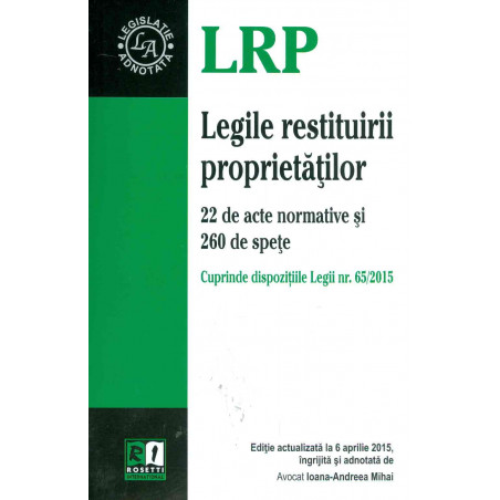 Legile restituirii...