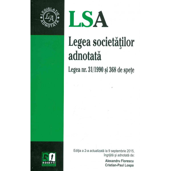 Legea societatilor adnotata
