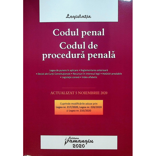 Codul penal. Codul de procedura penala