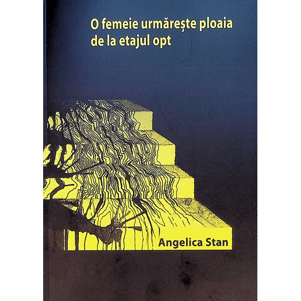 O femeie urmareste ploaia de la etajul opt