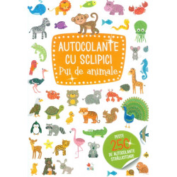 Autocolante cu sclipici - Pui de animale