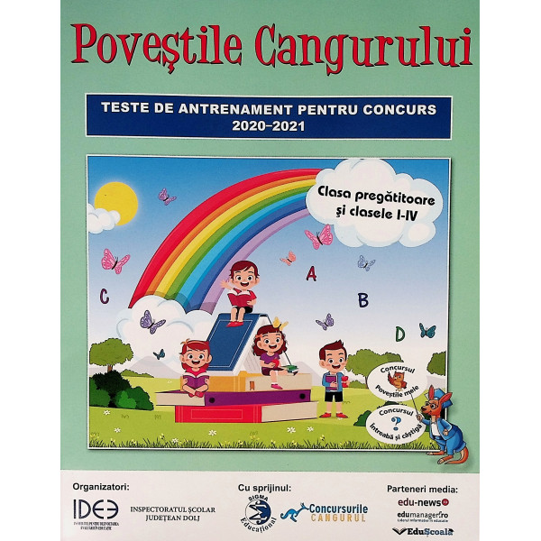 Povestile Cangurului, clasa pregatitoare si clasele I-IV. Teste de antrenament pentru concurs, 2020-2021