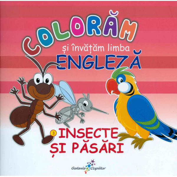 Insecte si pasari. Coloram si invatam limba engleza