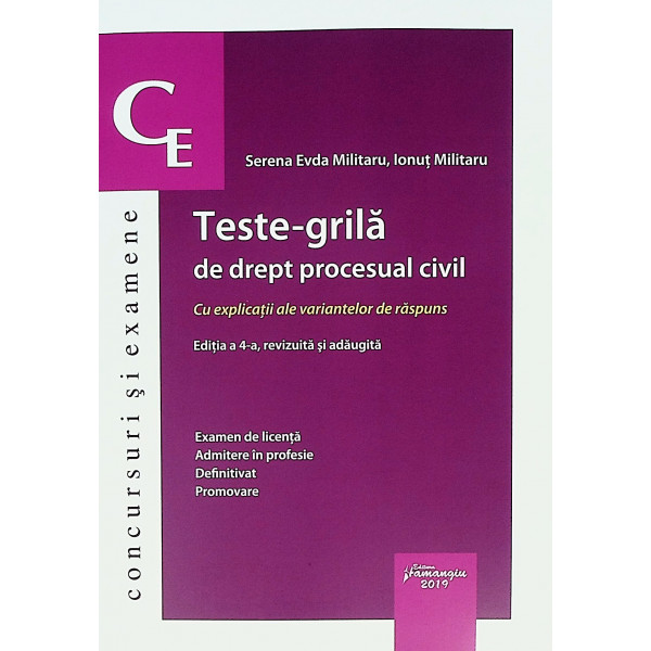 Teste-grila de drept procesual civil. Cu explicatii ale variantelor de raspuns