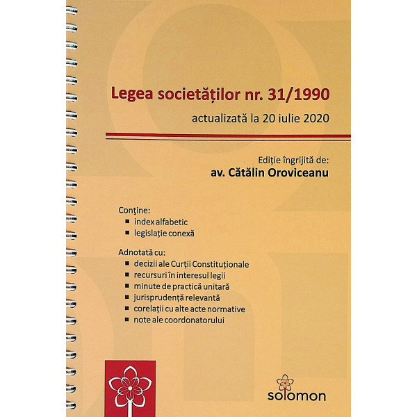 Legea societatilor nr. 31/1990