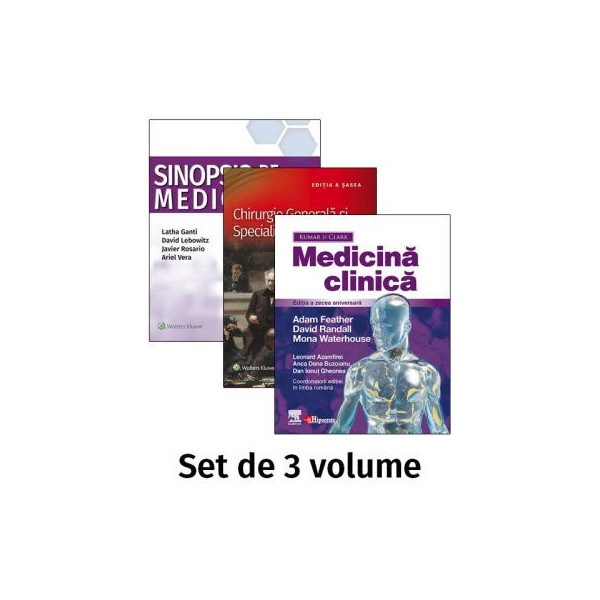 Kumar si Clark Medicina clinica-Chirurgie generala si specialitati chirurgicale-Sinopsis de medicina - Set 3 volume de rezidenti
