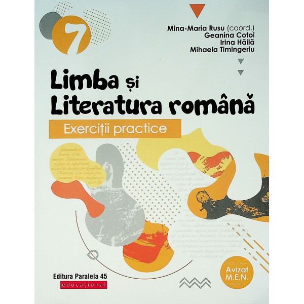 Limba si literatura romana, clasa a VII-a - Exercitii practice, caiet de lucru