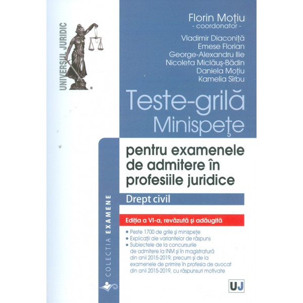 Teste-Grila, minispete pentru examenele de admitere in profesiile juridice - Drept civil
