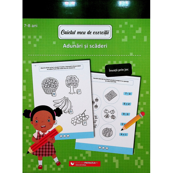 Caietul meu de exercitii.Adunari si scaderi ,7-8 ani