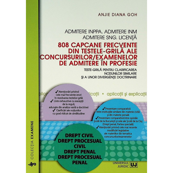 808 capcane frecvente din testele-grila ale concursurilor/examenelor de admitere in profesie - Admitere INPPA, admitere INM, adm